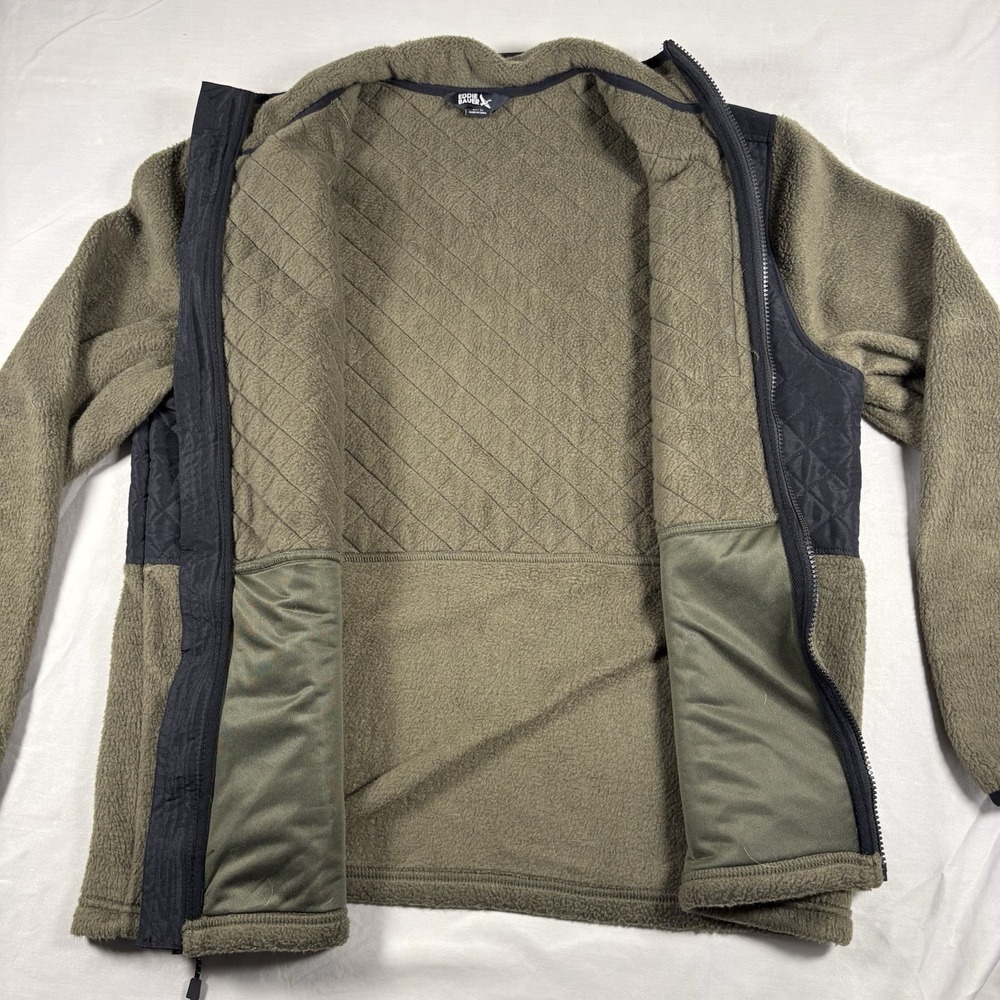 Eddie Bauer Mixed Media Fleece Jacket Mens Medium Multi Quilted Detail Full Zip - Picture 8 of 13